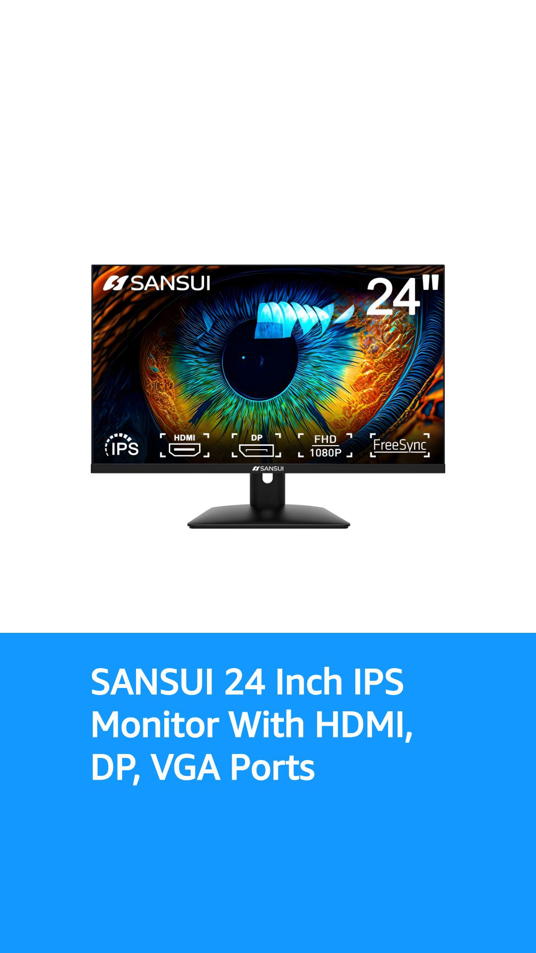 SANSUI 24型　2015年製 SANSUI ES-24F1 24 inch 100HZ FHD Computer Monitor