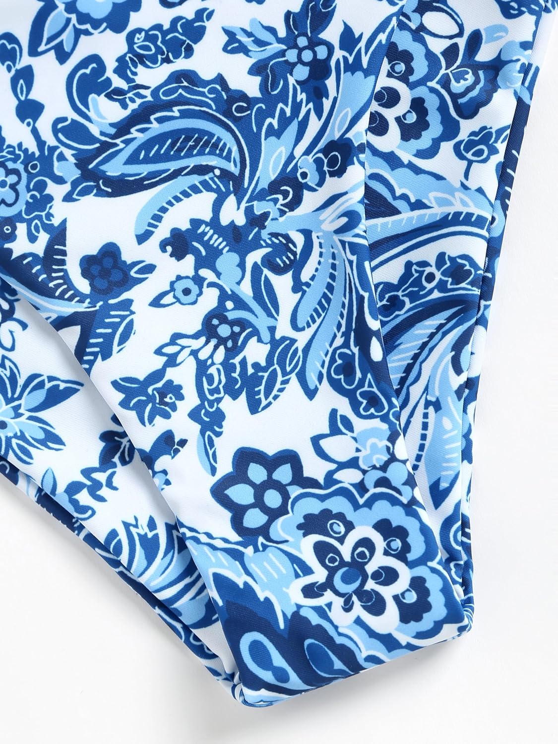 ZAFUL Women's Solid Spaghetti Strap Bralette Bikini Set Two Piece Swimsuit - Image 5