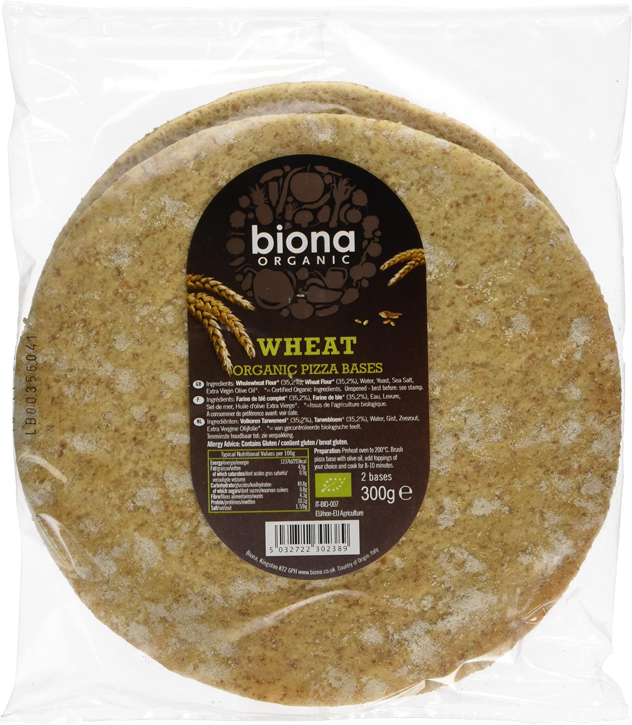 Biona Pizza Base 300 g (Pack of 10, Total 20)