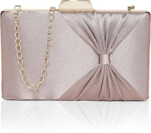Lavie Women’s Bow Frame Clutch Bags | Detachable Chain Sling Strap | Ladies Purse Wallet