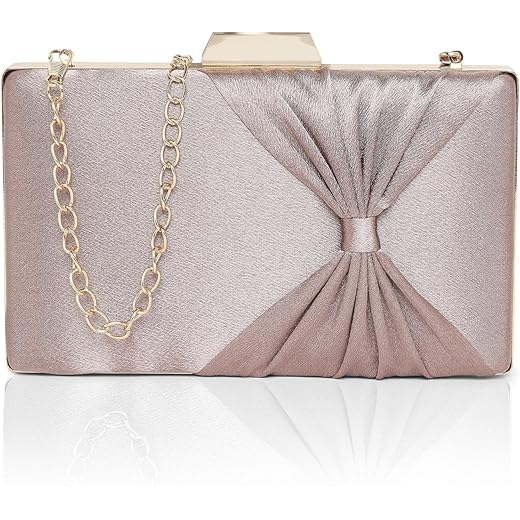Lavie Women's Bow Frame Clutch Bags | Detachable Chain Sling Strap | Ladies Purse Wallet