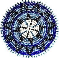 Vista 9 de Parche de roseta de cuentas de semilla con medallón 2.5 pulgadas redondo (Águila Calva 1)