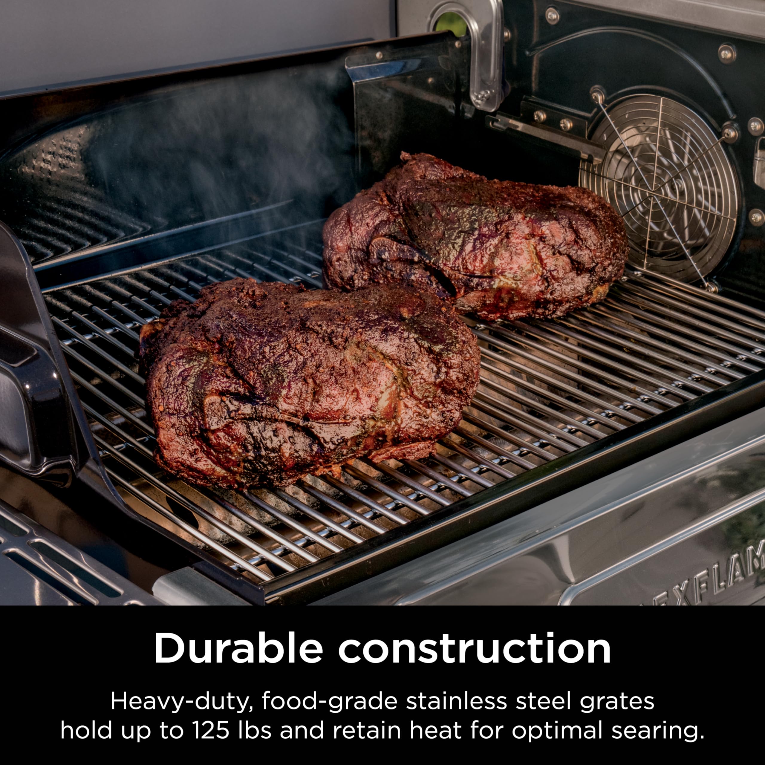 Ninja FlexFlame Stainless Steel Grill Grates, Set of 2, Durable