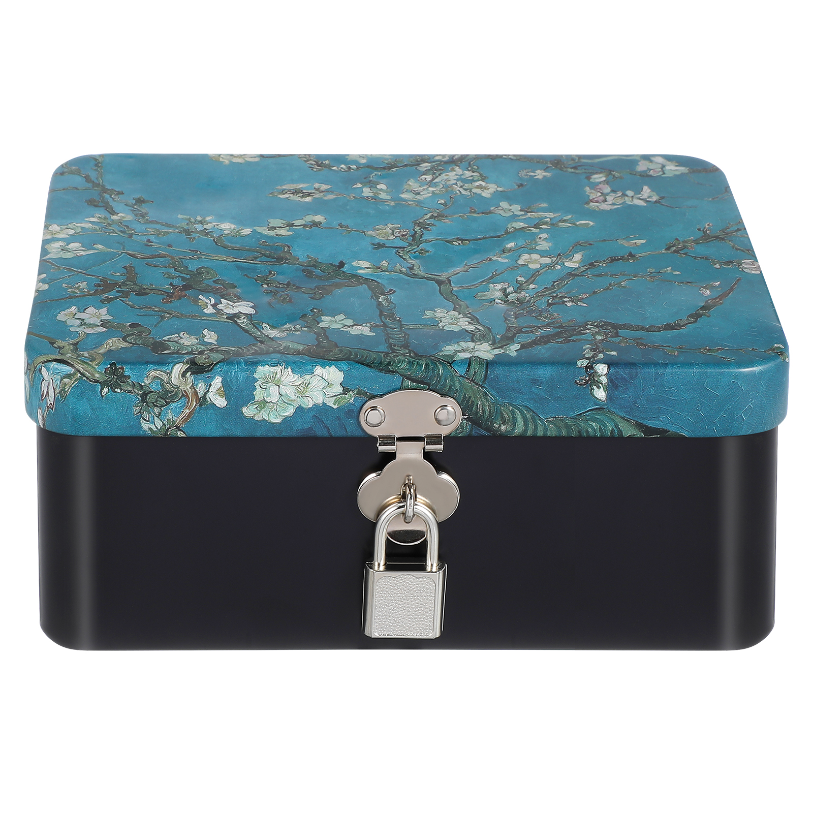 Amazon｜LALAFINA 鍵付きブリキ収納ボックス 6.89X5.12X2.95インチ