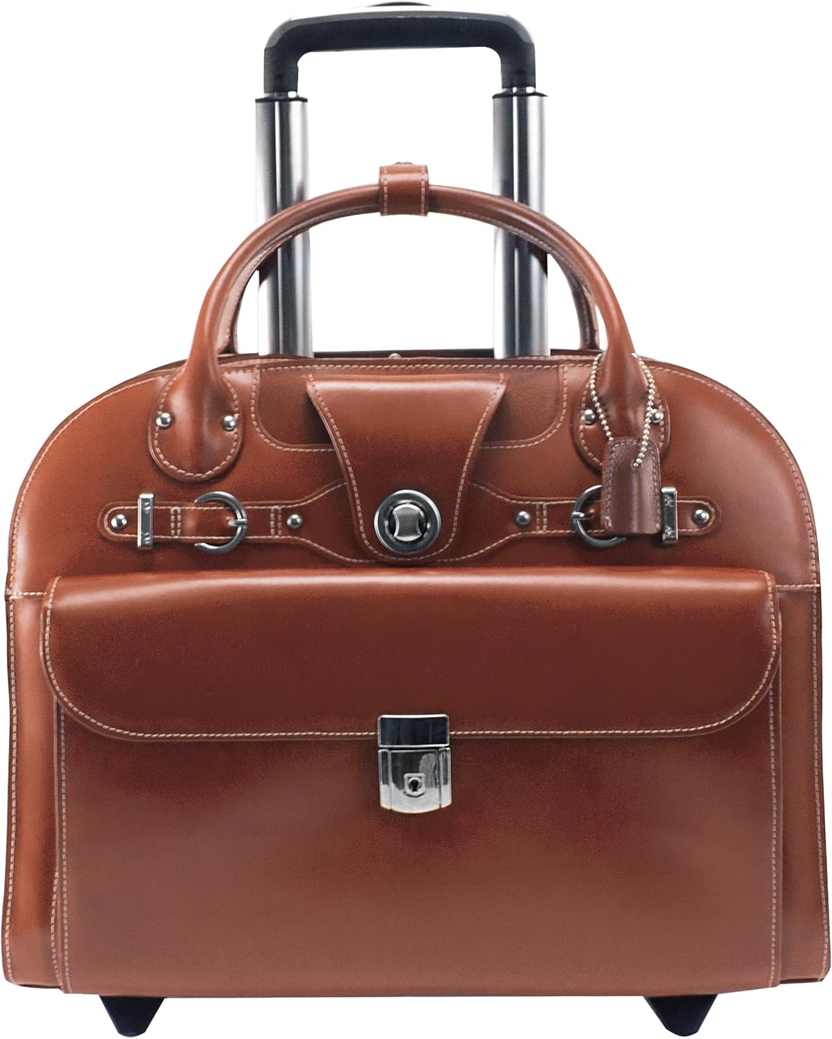 Promo Discount Up To 70% Off McKlein, L Series, EDGEBROOK, Top Grain Cowhide Leather, 15 Leather Wheeled Ladies' Laptop Briefcase, Brown (96314)