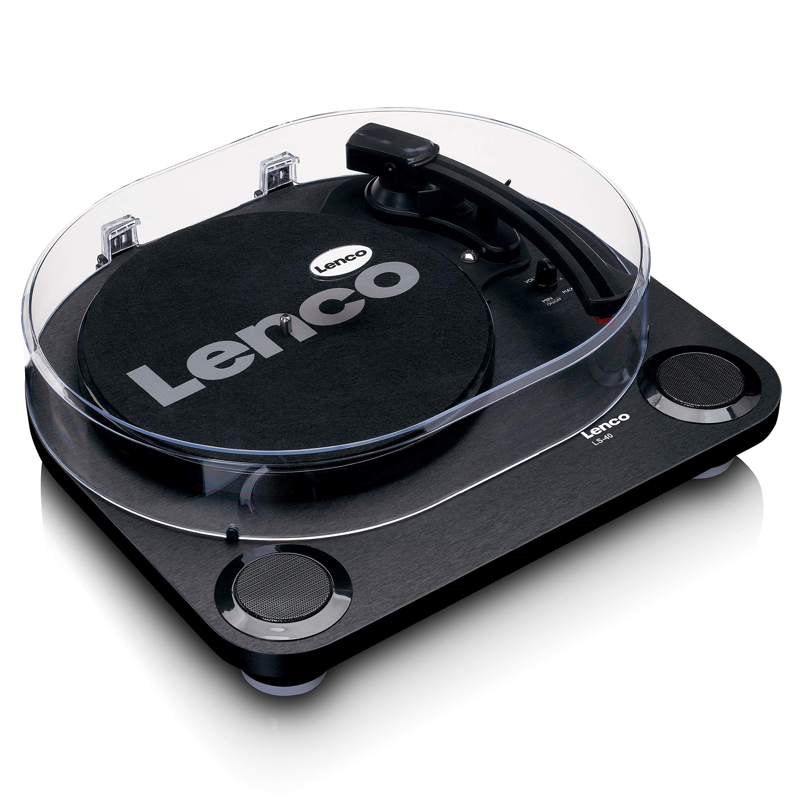 Giradischi Lenco (Ls-40 Black) Con Diffusori Acustici Incorporati Trazione a Cin