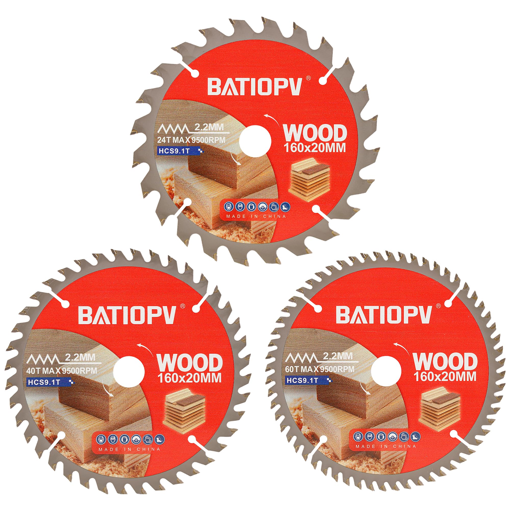 KEEMO Multimateriaal cirkelzaagblad, 160 mm, 60 tanden, voor hout, melamine, aluminium, koper en plexiglas