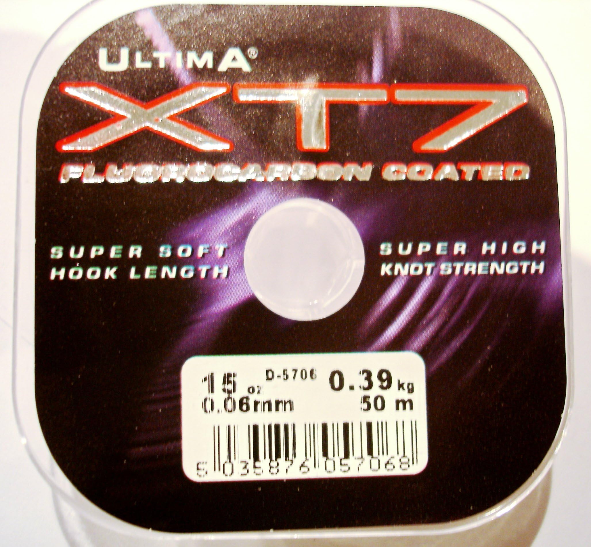 Ultima XTZ Special Fluorocarbon Coated Hook Line, 0.06mm, 50m Spool. Professional Quality