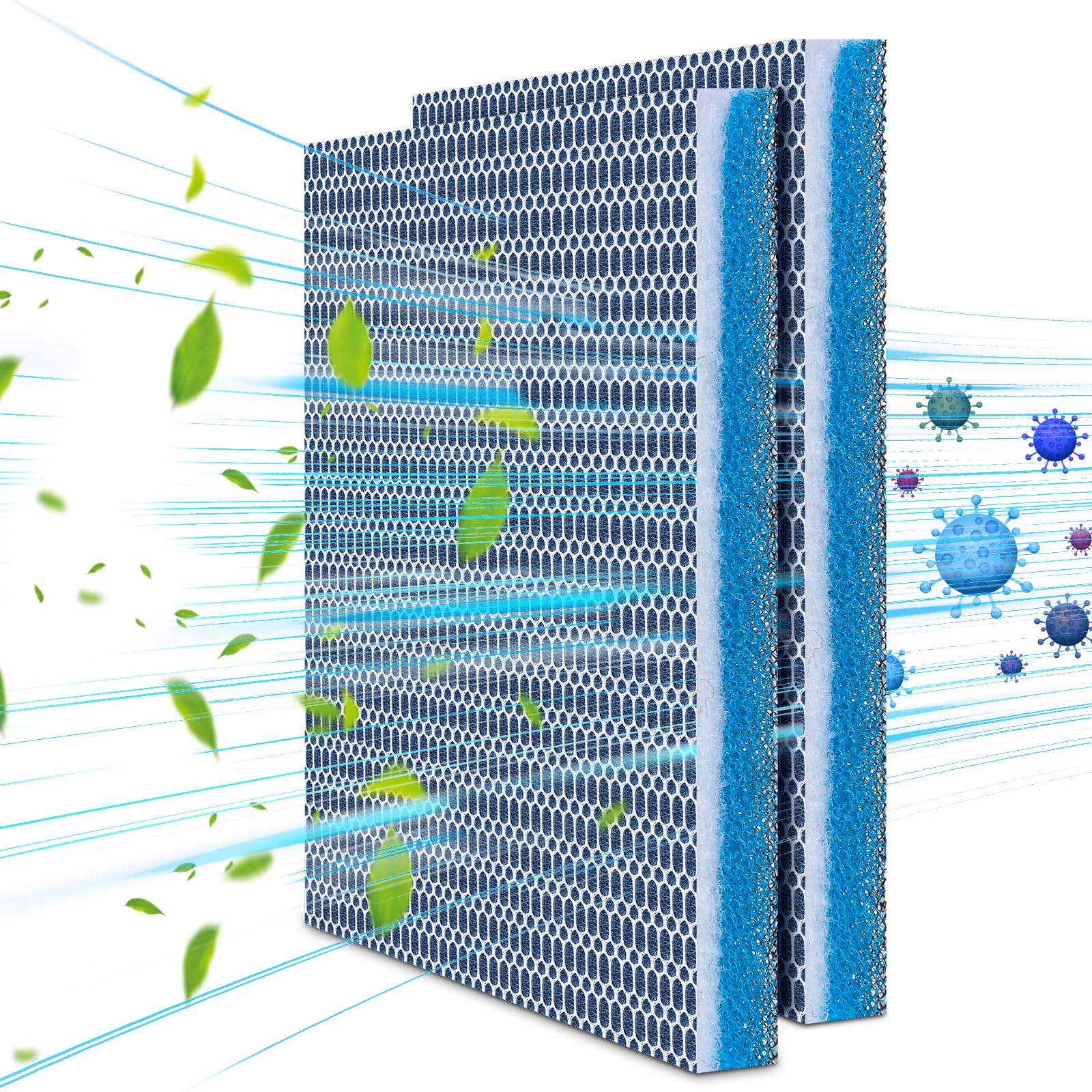 2 Pieces 30 x 20 Inch Reusable Air Filter Washable Replacement Air Filter Cut to Fit Air Conditioner Filters for Air Conditioning HVAC Furnace Vents