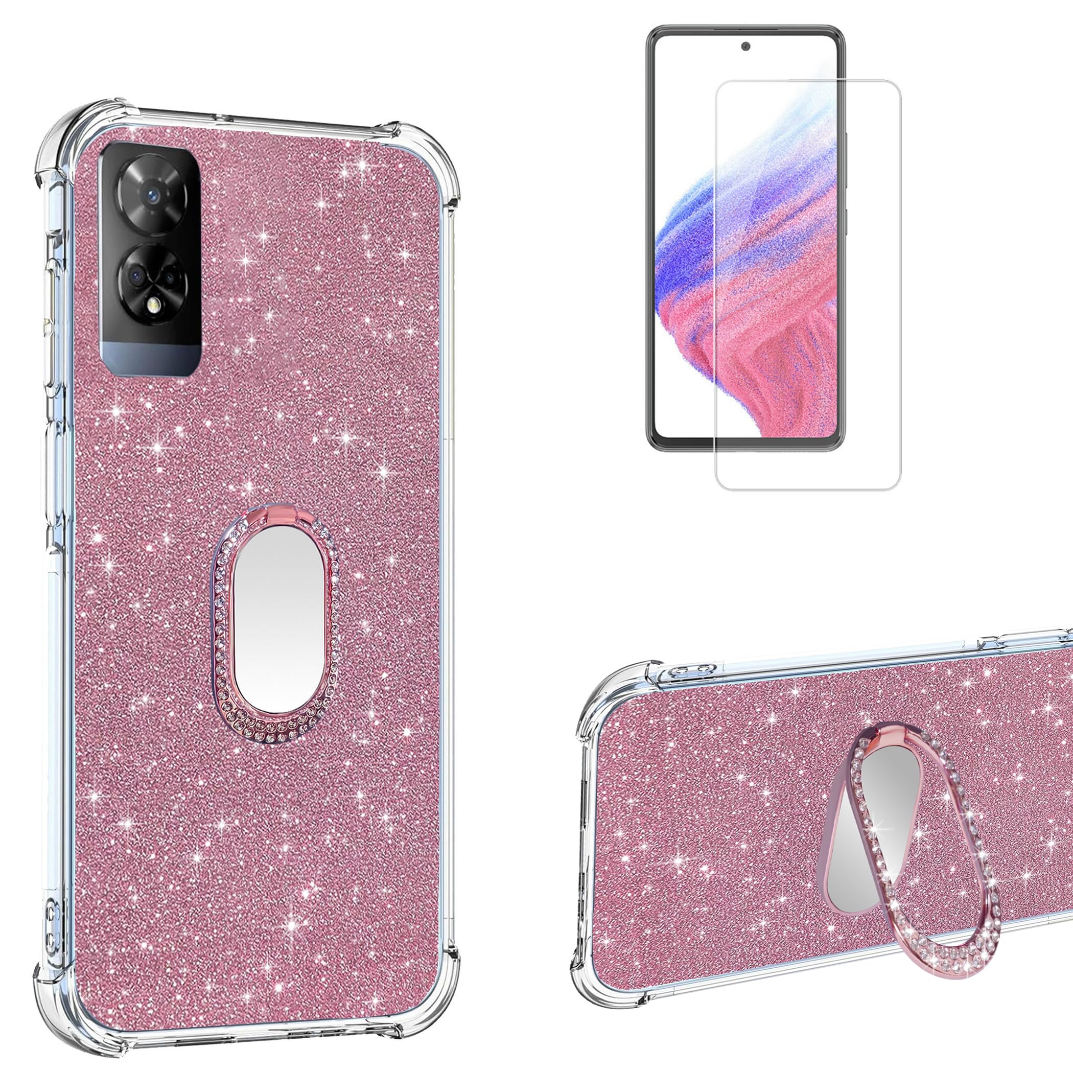 Amazon.com: for TCL 50 XE Nxtpaper 5G Case,with Tempered Glass Screen  Protector Compatible with TCL 50 XE Nxtpaper 5G Phone Case Cover [Pink] :  Cell Phones & Accessories