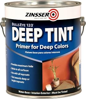 2031 White Zinsser Bulls Eye 1-2-3 Deep Tint Water Based Primer, 1 gal Can (Pack of 4)