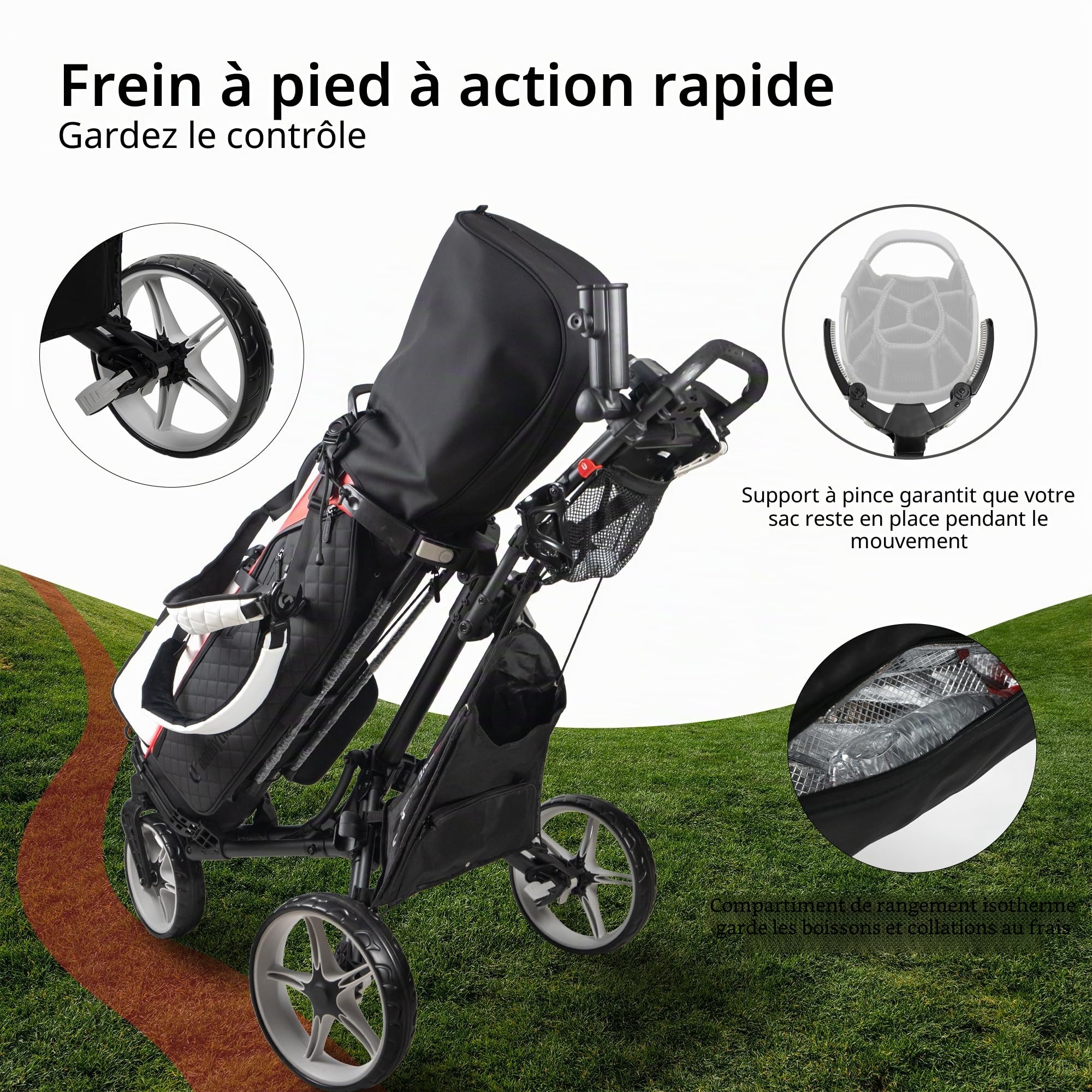 CaddyLite 15.3 Chariot de golf à quatre volets