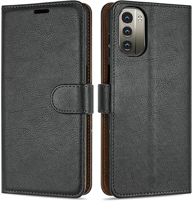 Case Collection for Nokia G11 / Nokia G21 Phone Premium Leather Folio Cover, Magnetic Closure Protective Book Design Wallet Flip with [Card Slots] and [Kickstand] for Nokia G11 / Nokia G21 Case Black