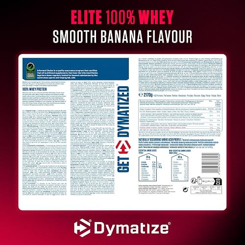 Dymatize Elite 100% Whey Smooth Banana 2170g - Poudre à Hautes en Protéines et Faibles en Sucres + BCAA - 7