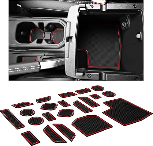 CupHolderHero Compatible con accesorios para Jeep Gladiator 2020-2023 - Insertos de portavasos antideslizantes antipolvo, tapetes para consola