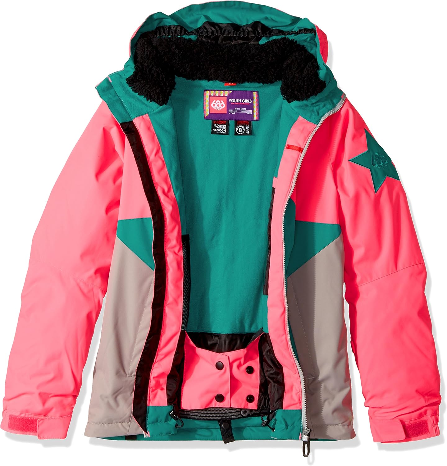 686 Girls Star Insulated Jacket : Clothing, Shoes & Jewelry