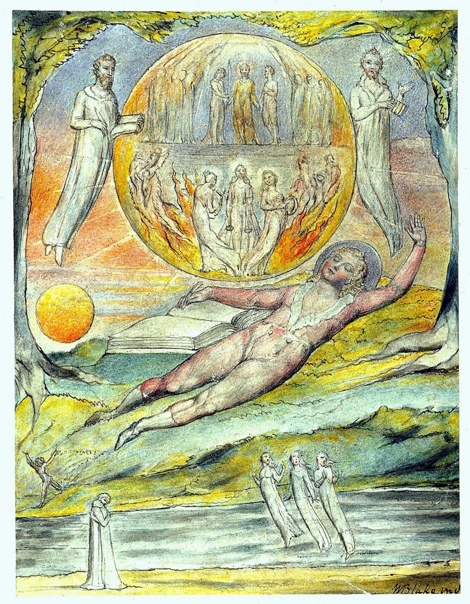 Toile Murale Abstraite William Blake Impression Fine Art 60x90cm