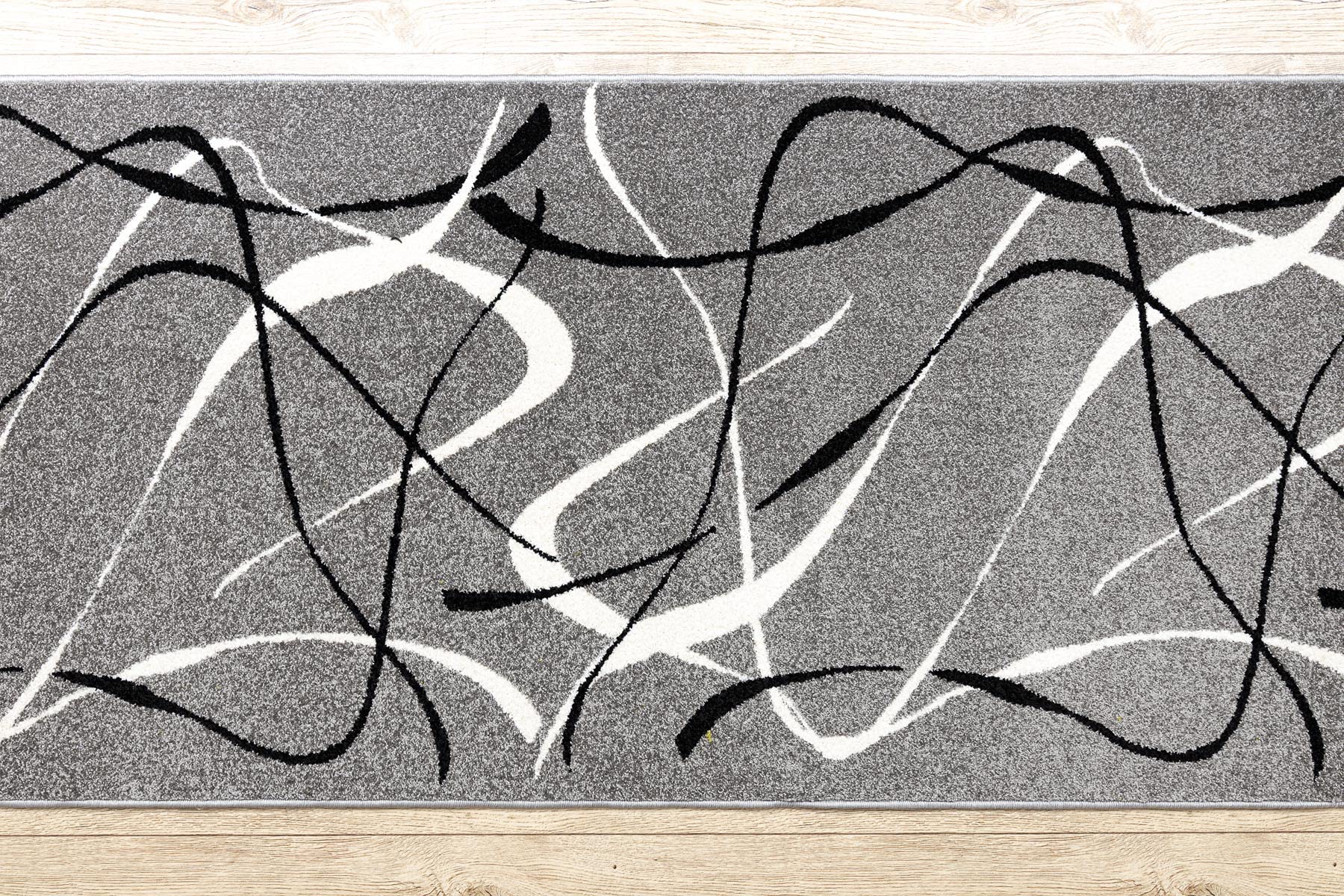 rugsx Tapis de Couloir Silver Choco pour la Cuisine, Le Hall, Le Couloir, l'entrée, Solide, Moderne, Gris 90x260 cm