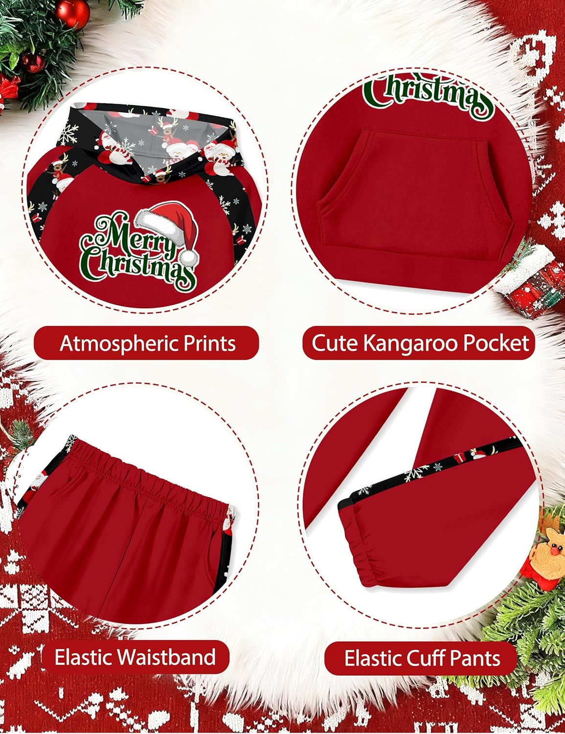 Boys Clothes 2 Piece Color-Block Striped Boys Outfits Hoodies Sweatshirt Pants Set Fall Winter Kids Clothes 3-8 Years - Image 5