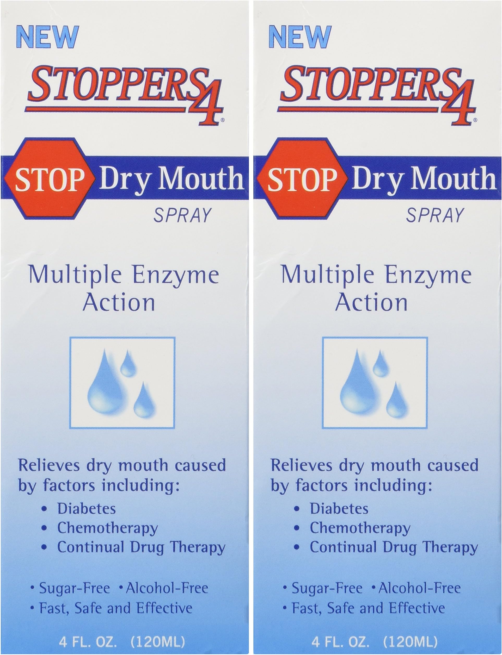 Stoppers 4 Dry Mouth Spray 4 Fl.oz (Pack of 2)