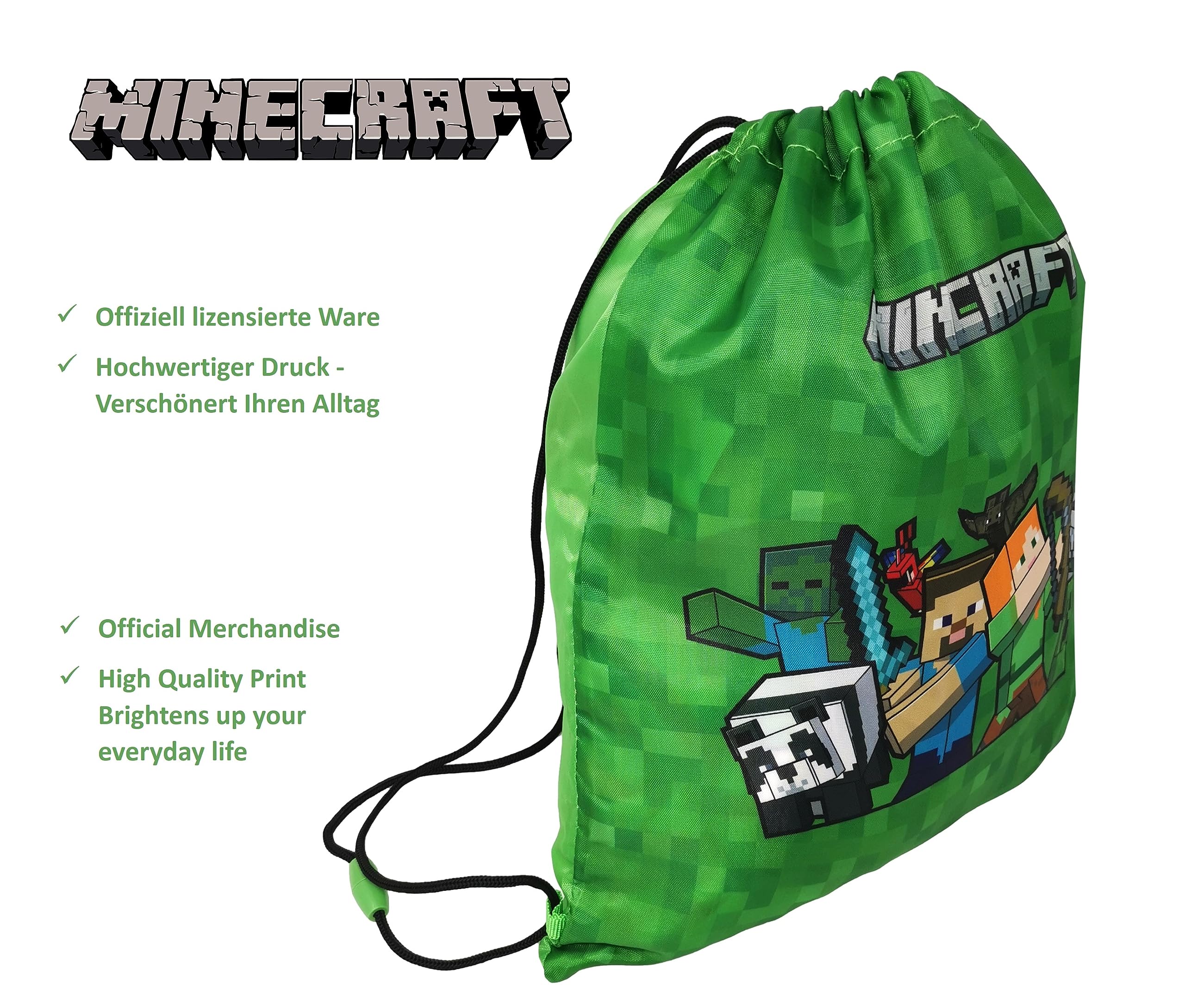 Theonoi Minecraft - Borsa da palestra, borsa da nuoto, borsa sportiva, borsa sportiva, borsa per scarpe, zaino da palestra