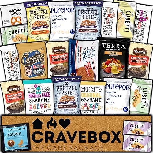 CRAVEBOX Gourmet Value Snack Box (Variety Pack) Halloween Care Package Specialty Private Label Healthy Variety