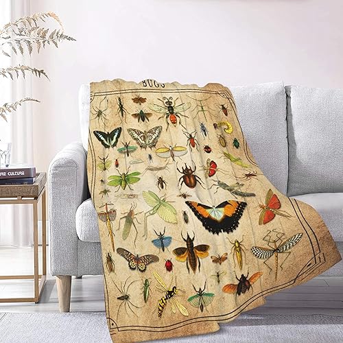 Miniatura 9 de Manta de bebé vintage de bichos, súper suave, manta acogedora para recién nacido, manta de recepción para bebé, manta para cuna, 40 x 30 pulgadas