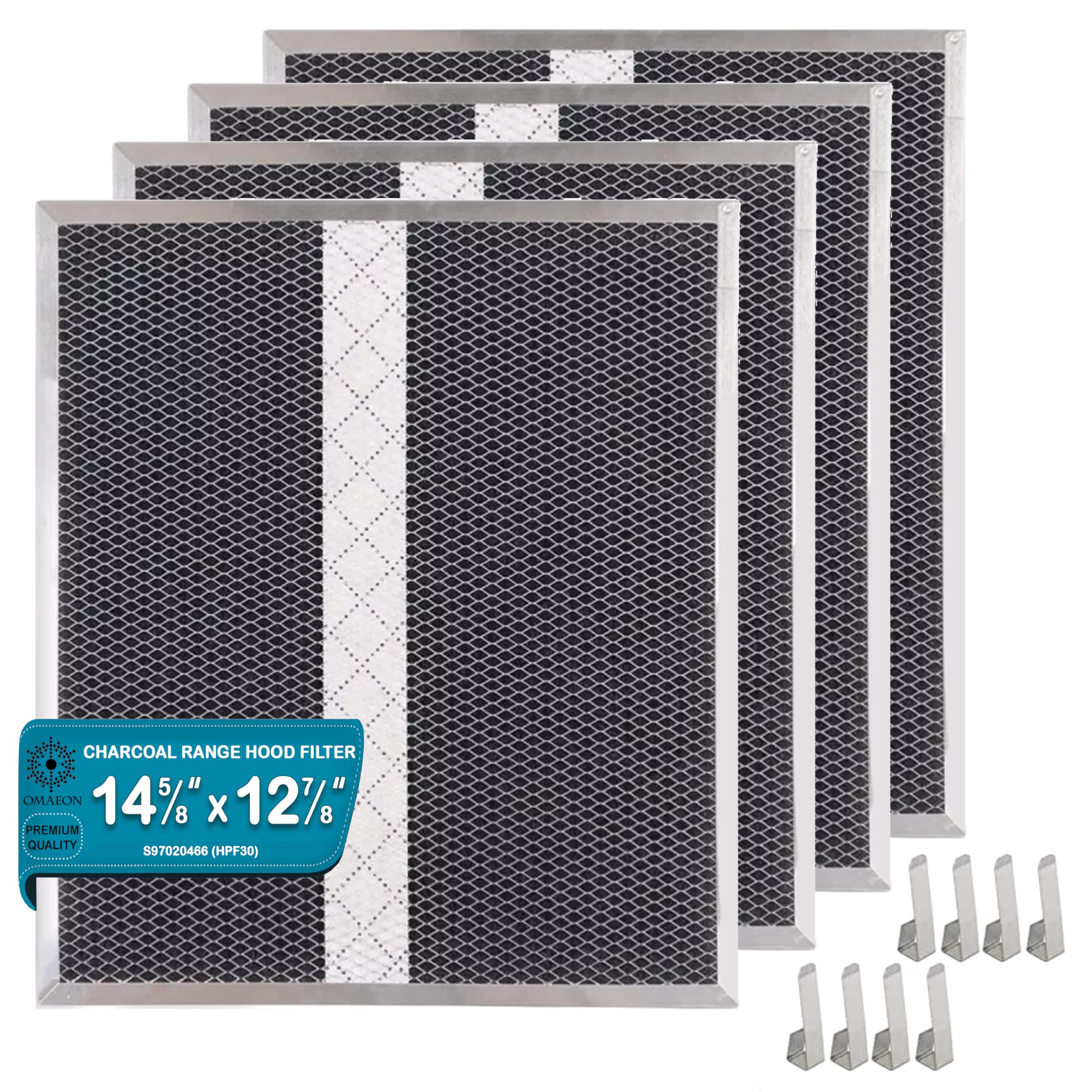 HPF30 Charcoal Filter 2-Pack For Broan Range Hoods - 12-7/8 X 14-5/8 Non-Ducted Replacement (S97020466)