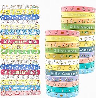 i-Beeboo 48 Pcs Silly Goose Party Favors Wristbands Slap Bracelets Gifts