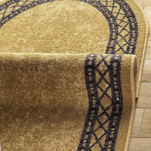 Miniatura 267 de Antep Rugs Alfombras modernas con bordes de 2 x 7 pies antideslizantes (antideslizante) de perfil bajo con parte trasera de goma para interiores