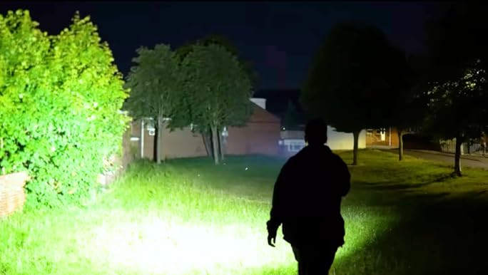 LBE Rechargeable Spotlight Outdoor, 90,000 Lumens Led