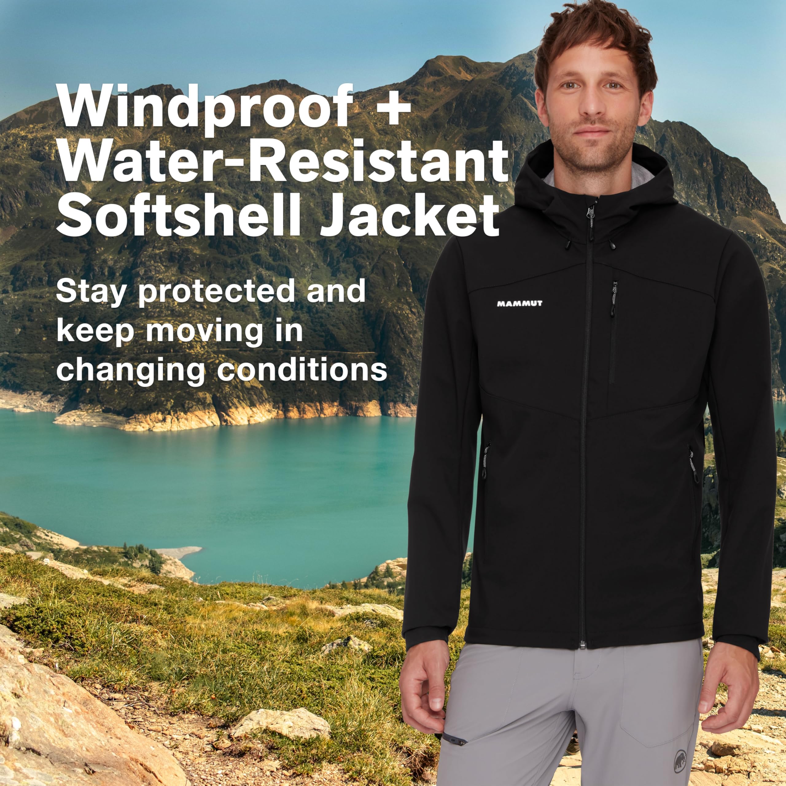 Mammut kurtka softshell Mężczyźni Outdoor So Hooded Jacket Men