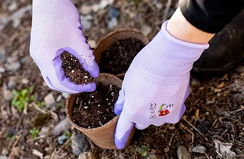 Miniatura 5 de G & F- 1516, paquete de 6 pares de alta calidad, alta visibilidad, bajos en emisiones, ecológicos, guantes de jardinería y trabajo para hombres y