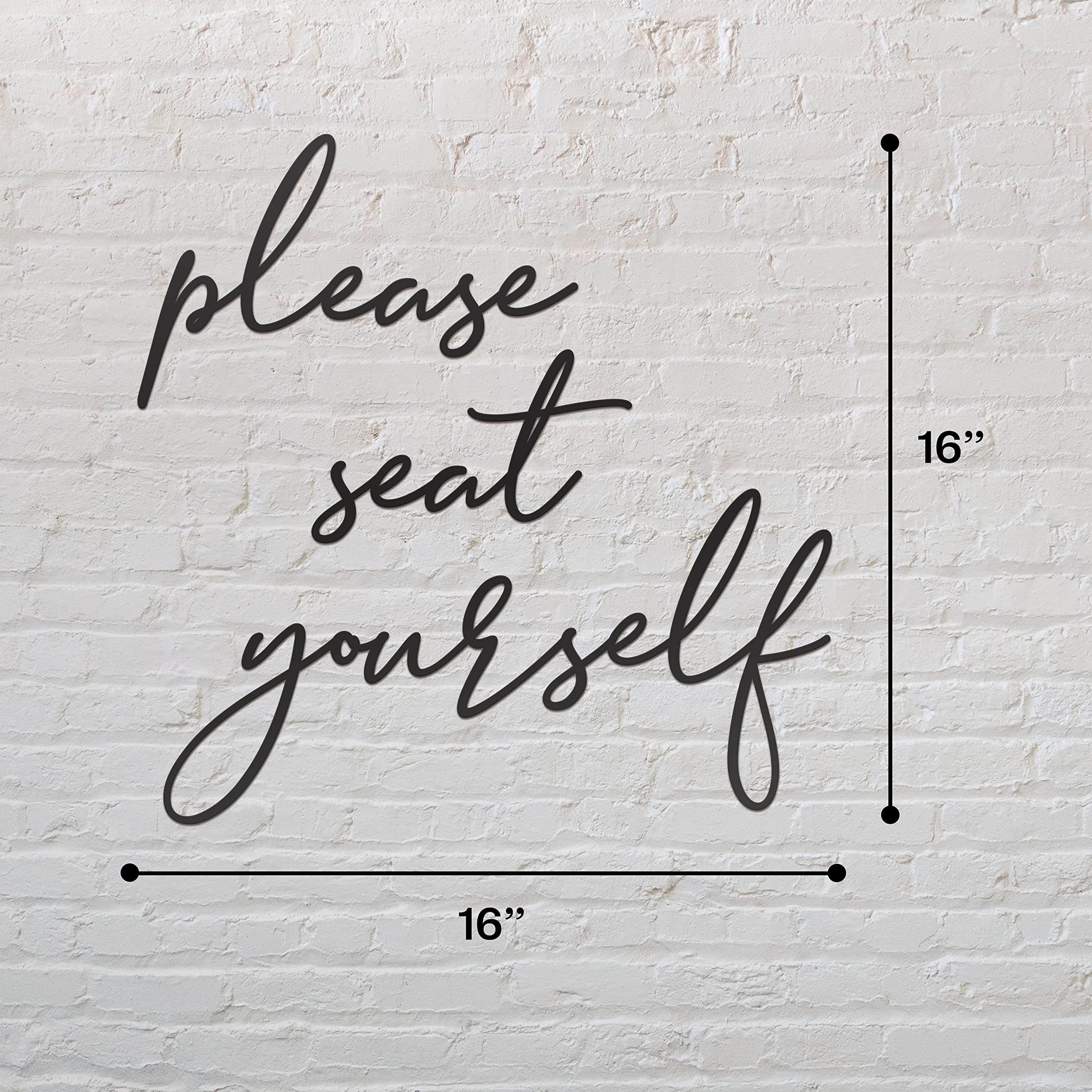 Asoodoo Plaque Métal Humoristique - Welcome Please SEAT Youself - 20,3 X 30,5 Cm