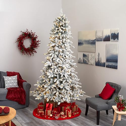 Miniatura 6 de 9 pies. Livingston - Árbol de Navidad artificial con conos de pino y 650 luces LED cálidas