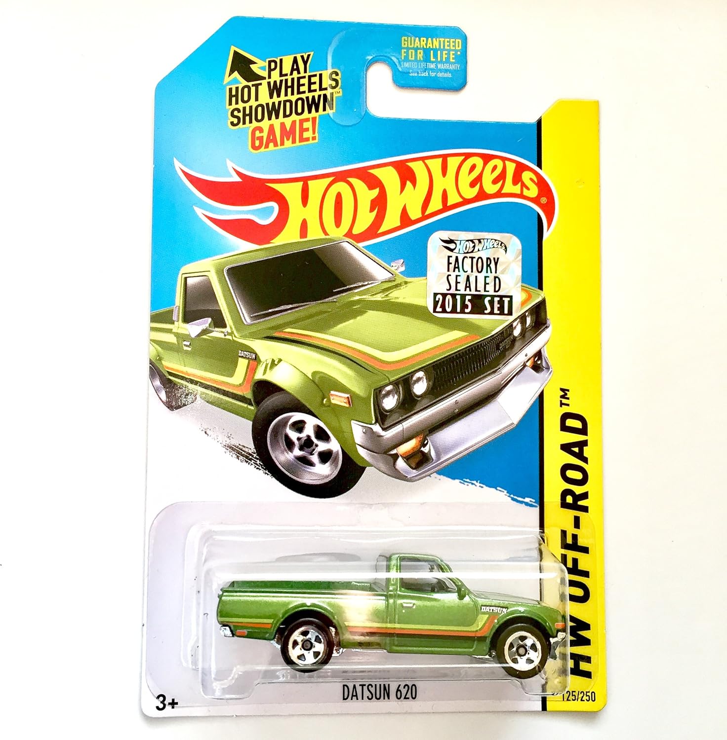 Hot Wheels 2015 Hot Trucks Datsun 620 Metalflake Green Card 125/250