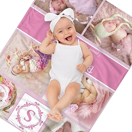 Miniatura 12 de Manta de bebé personalizada para niños y niñas, mantas de bebé unisex personalizadas con nombre e imagen, regalos para recién nacido, nueva mamá