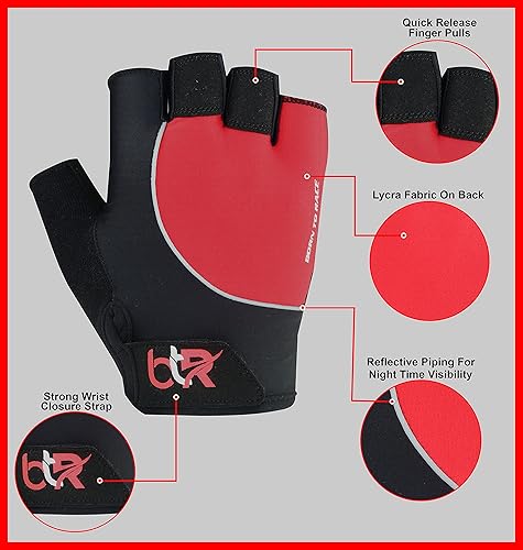 Miniatura 2 de Guantes de ciclismo de gel acolchados de medio dedo guantes de silicona impresión transpirable peso ligero bicicleta entrenamiento ciclismo guantes