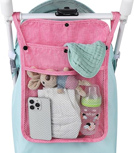 Miniatura 6 de Accmor Organizador universal de cochecito, bolsa de malla para Uppababy, Nuna, Britax, Doona, cochecitos de malla ajustable antideslizante y