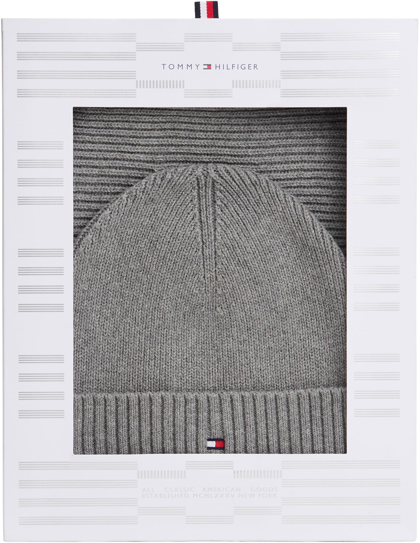 Tommy Hilfiger Herren Geschenkverpackung Th Flag Beanie & Scarf Gp Am0am13807