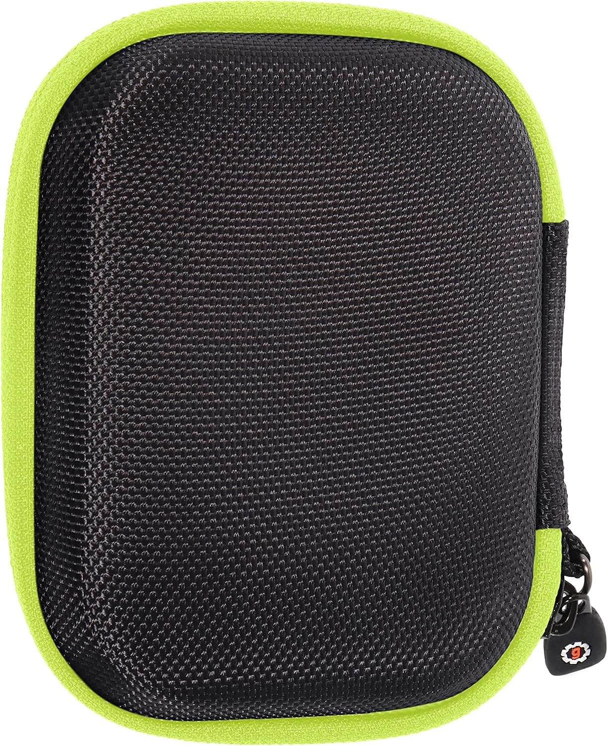 getgear case for zoleo satellite communicator designed case with size and shape matching black case contrasted with green zip