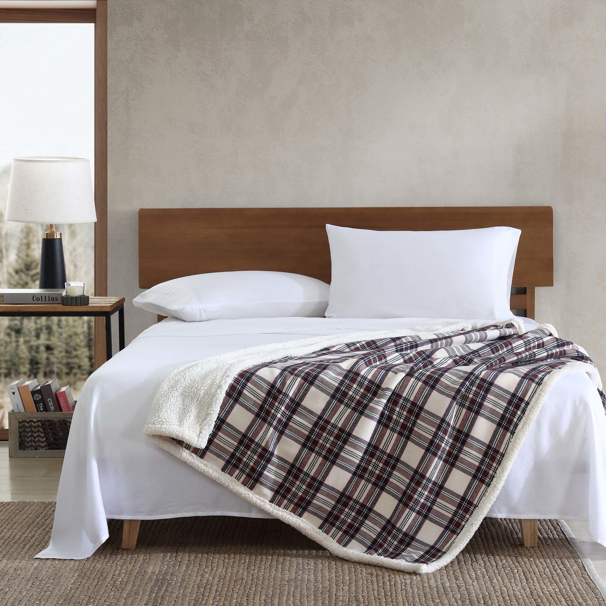 Eddie Bauer, Throw Blanket, Super Soft Reversible Sherpa Fleece Bedding, Ideal Christmas & White Elephant Gifts - Image 4