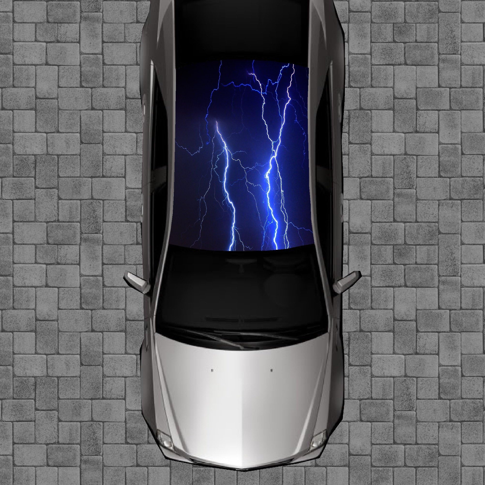 Sign Factory R101 Lightning Roof Wrap - Decal Decals Wraps Vinyl Wraps Art Poster Image Carbon Hood Car Truck Fiber Hood