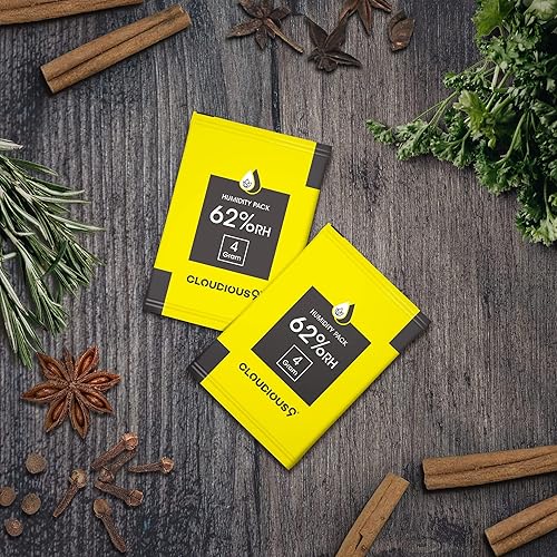 Miniatura 8 de Cloudious9 -62% Regulador de humedad de 2 vías 0.14 oz - Paquete de 12 unidades de 0.14 oz para humidores, flores de hierbas, bolsa sellada