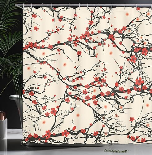 Miniatura 8 de Ambesonne Cortina de ducha geométrica, imagen tribal con líneas y rayas hexagonales contemporáneas, arte moderno y contemporáneo, juego de