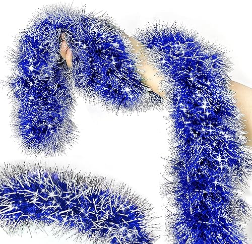 Miniatura 1 de TURNMEON Paquete de 5 guirnaldas navideñas de oropel de 33 pies, decoración metálica, decoración de árbol de Navidad, suministros de fiesta de