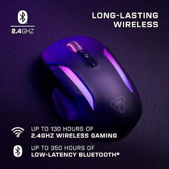 TURTLE BEACH Gaming Mouse Kone II Air Black Multi-Button Wireless 2.4G/Bluetooth 26K DPI 650IPS For MMO/RTS Macro Features Covering Ergonomic Manufacturer 6 Months