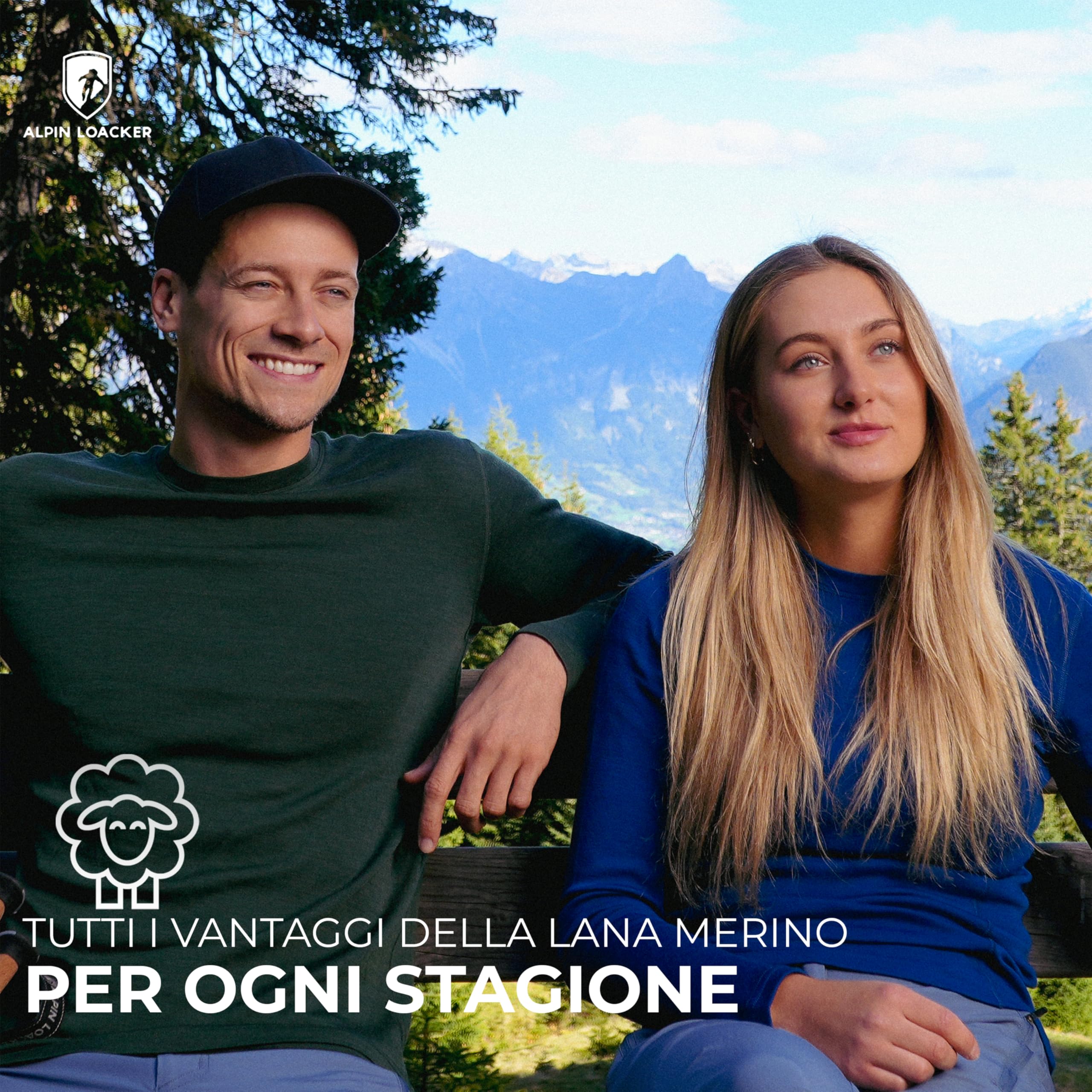 ALPIN LOACKER Maglietta Termica Uomo 100% Lana Merino - Maglia Tecnica per Running, Ciclismo e Sport Invernali