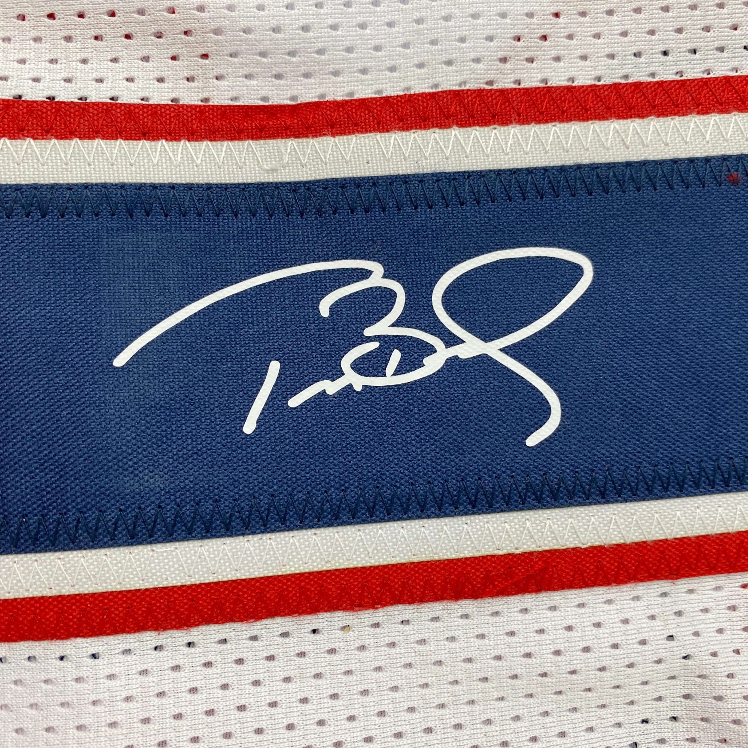 Tom Bradyサイン入り Facsimile Autographed Tom Brady New England White Reprint