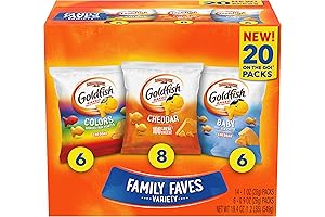 Goldfish Family Faves Crackers Variety Pack: Baby Goldfish Included